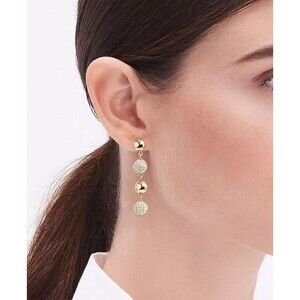 J Crew Women's‎ Earrings  Gold Dangle Balls NEW $49